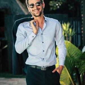 Light Blue Business Dress Shirt