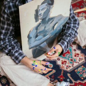 Artistic Paint Stroke Print Shirt