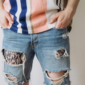 Heavily Distressed Boyfriend Ripped Jeans